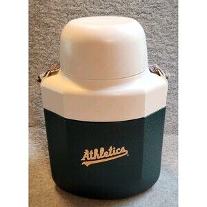 Vintage Oakland Athletics A's Coleman 5516 Green Thermos Water Bottle